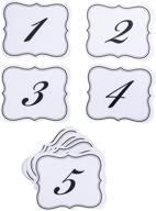 elegant double sided table cards for wedding reception: numbers 1-25 decorations logo