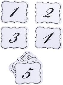 img 4 attached to Elegant Double Sided Table Cards for Wedding Reception: Numbers 1-25 Decorations
