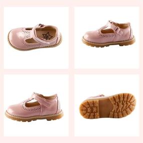 img 1 attached to 👠 Trendy T-Strap Mary Jane Shoes: Slip-on Party Dress Flats for Toddler and Little Girls | iFANS Mvlsoct