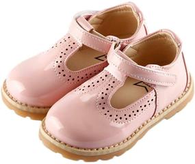img 4 attached to 👠 Trendy T-Strap Mary Jane Shoes: Slip-on Party Dress Flats for Toddler and Little Girls | iFANS Mvlsoct