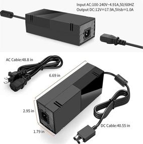 img 1 attached to 💡 Xbox One Power Supply Brick [Advanced Version] - Replacement AC Adapter Charger Cord for Xbox One 100-240V, Black