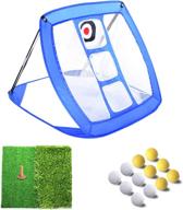 improve golfing skills with lateefah pop up golf chipping net: indoor/outdoor collapsible target net for accuracy and swing practice, including 12 training balls and hitting mats логотип