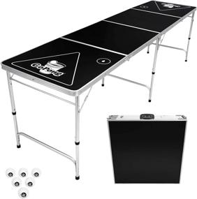 img 4 attached to 🌞 Portable Folding Included: GoPong 8 Foot - The Ultimate Outdoor Entertainment Solution