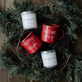 img 2 attached to 🎄 18oz Galvanized Steel Christmas Holiday Coffee Mugs with Quotes - Sweet Water Decor, Festive Coffee Cup for Women, Coworkers, Camping & Hot Chocolate - Seasonal Christmas Mug - Warm and Cozy