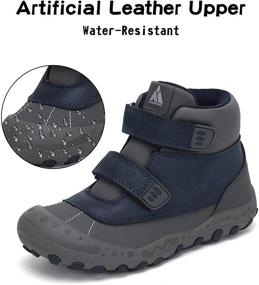 img 3 attached to Ultimate Water Resistant Hiking Shoes for Boys 👟 and Girls - Mishansha Anti-Collision, Non-Slip, Athletic Ankle Walking Boots