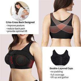 img 2 attached to FeelinGirl Post Surgery Closure Brassiere Sports Women's Clothing