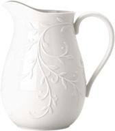 🍶 exquisite lenox opal innocence carved pitcher - elegant 3.05 lb white design logo