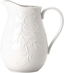 img 2 attached to 🍶 Exquisite Lenox Opal Innocence Carved Pitcher - Elegant 3.05 LB White Design