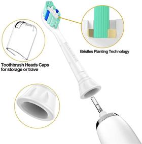img 2 attached to 🦷 10-Pack Jiuzhoudeal Replacement Toothbrush Heads for Philips Sonicare C2 Plaque Control ProtectiveClean 4100 5100 6100 Electric Toothbrush HX9023