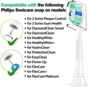 img 1 attached to 🦷 10-Pack Jiuzhoudeal Replacement Toothbrush Heads for Philips Sonicare C2 Plaque Control ProtectiveClean 4100 5100 6100 Electric Toothbrush HX9023