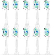 🦷 10-pack jiuzhoudeal replacement toothbrush heads for philips sonicare c2 plaque control protectiveclean 4100 5100 6100 electric toothbrush hx9023 logo