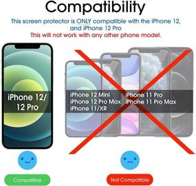img 3 attached to 📱 Защитное стекло amFilm для iPhone 12 (3 шт.) - совместимо с iPhone 12 / iPhone 12 Pro (дисплей 6,1") - в комплекте установочный лоток
