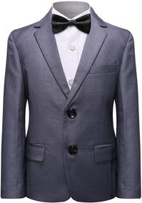 img 3 attached to Formal Suits Pieces Blazer Colors Boys' Clothing