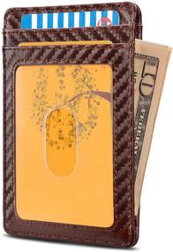 img 3 attached to Stylish Minimalist Leather Wallets for Men and Women - Small and Trendy Accessories