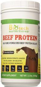 img 4 attached to 🍫 Hydrolyzed Beef Protein Supplement - Biotech Nutritions, Chocolate Flavor - 2.3 Pound