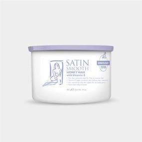 img 4 attached to Satin Smooth Honey Hair Removal Wax: A Vitamin E-infused 14oz. Solution