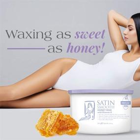 img 3 attached to Satin Smooth Honey Hair Removal Wax: A Vitamin E-infused 14oz. Solution