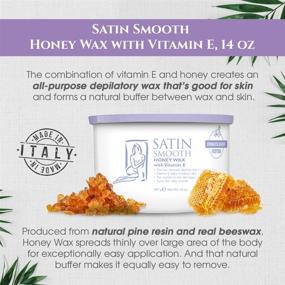 img 2 attached to Satin Smooth Honey Hair Removal Wax: A Vitamin E-infused 14oz. Solution