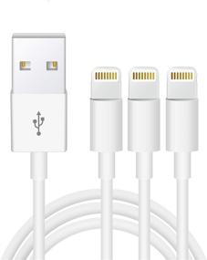img 4 attached to 🔌 Оригинальный сертифицированный зарядный кабель [сертифицированный MFi] USB-кабель, совместимый с iPhone X/8/7/6s/6/plus/5s/5c/SE, iPad Pro/Air/Mini, iPod Touch (1 м/3.3 фута) - 3 штуки