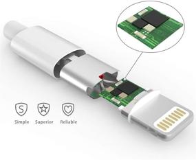 img 3 attached to 🔌 Оригинальный сертифицированный зарядный кабель [сертифицированный MFi] USB-кабель, совместимый с iPhone X/8/7/6s/6/plus/5s/5c/SE, iPad Pro/Air/Mini, iPod Touch (1 м/3.3 фута) - 3 штуки