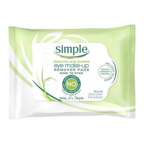 img 1 attached to 🧼 30 Pack of Simple Eye Make-Up Remover Pads (Set of 3)
