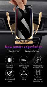 img 3 attached to ACC Wireless Car Charger 10W Fast Charge with Qi Certification - Infrared Induction, Automatic Clamping, Air Vent Bracket - iPhone, Samsung Galaxy, Huawei, LG Compatible