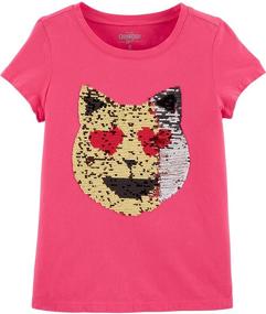 img 1 attached to Футболка с коротким рукавом OshKosh B'Gosh с пайетками для девочек