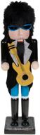 🎸 clever creations guitarist 15 inch traditional wooden nutcracker: festive christmas décor for shelves and tables logo
