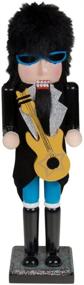 img 4 attached to 🎸 Clever Creations Guitarist 15 Inch Traditional Wooden Nutcracker: Festive Christmas Décor for Shelves and Tables