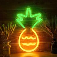 🍍 pineapple neon light: vibrant festival wall decor for home, bedroom, office & more - usb operated логотип