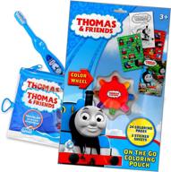 🚂 convenient thomas the train travel kit: toothbrush, activity set & more in zippered bag! logo