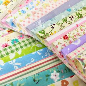 img 1 attached to 🧵 Flic-Flac 100% Cotton Quilting Fabric Squares - Precut Floral Fabrics for Craft DIY (10 x 10 inches, 60pcs)