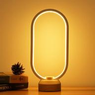 🌟 lonrisway led wood desk lamp - dimmable bedside night light, creative home decor, unique housewarming gift logo