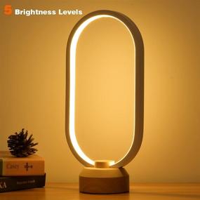 img 1 attached to 🌟 LONRISWAY LED Wood Desk Lamp - Dimmable Bedside Night Light, Creative Home Decor, Unique Housewarming Gift