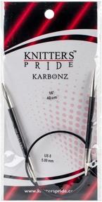 img 1 attached to 🧶 Иглы Knitter's Pride Karbonz с фиксированными круглыми, 8/5 мм, 16 дюймов: Профессиональные инструменты для вязания для точности и комфорта