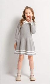 img 3 attached to 👗 Striped Uniform Dresses for Girls by SMILING PINKER - Stylish Clothing