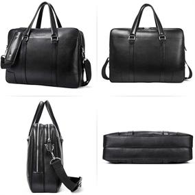 img 1 attached to BOSTANTEN Men's Leather Business Laptop Messenger Bag Handbag Briefcase