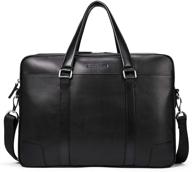 bostanten men's leather business laptop messenger bag handbag briefcase logo