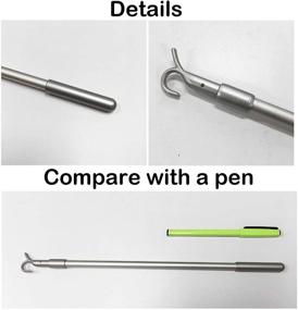 img 1 attached to 🪟 MiLin Draw Rod: Легкое управление беспроводными жалюзи и шторами для окон - Телескопический 13-24 дюймов