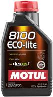 🌿 motul 8100 eco-lite 0w20 12x1l: eco-friendly, high performance synthetic motor oil logo