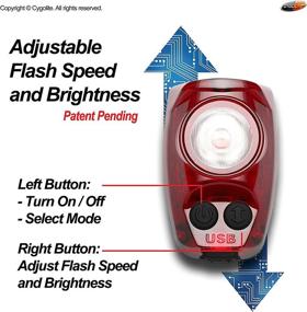 img 2 attached to 🚦 Cygolite Hotshot Pro– 200 Lumen Bike Tail Light [HARD MOUNT VERSION]– 6 Modes for Night & Day with Adjustable Flash Speeds – Compact Design– IP64 Water Resistant– USB Rechargeable– Ideal for High-Traffic Roads