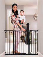 🚼 49-inch extra wide baby gate with 4-inch and 12-inch extension kit, 4-pack pressure mount kit, and 4-pack wall mount kit logo