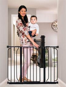 img 4 attached to 🚼 49-Inch Extra Wide Baby Gate with 4-Inch and 12-Inch Extension Kit, 4-Pack Pressure Mount Kit, and 4-Pack Wall Mount Kit