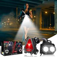 rechargeable led chest light back warning light by aloveco - ideal for night running, camping, hiking, jogging, and outdoor adventures - 4 lighting modes with 90° adjustable beam logo