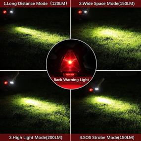 img 3 attached to Rechargeable LED Chest Light Back Warning Light by ALOVECO - Ideal for Night Running, Camping, Hiking, Jogging, and Outdoor Adventures - 4 Lighting Modes with 90° Adjustable Beam