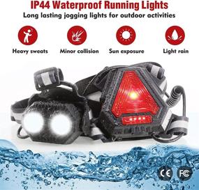 img 1 attached to Rechargeable LED Chest Light Back Warning Light by ALOVECO - Ideal for Night Running, Camping, Hiking, Jogging, and Outdoor Adventures - 4 Lighting Modes with 90° Adjustable Beam