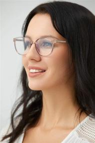 img 2 attached to FONHCOO Blue Light Blocking Glasses for Women and Men - Stylish TR90 Round Eyeglasses with Anti-Eyestrain & UV Glare Protection - Ideal for Gaming and Reading (Flesh Pink)