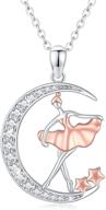 waysles ballerina necklace sterling crescent logo