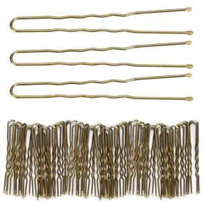 img 4 attached to 💇 300 Bun Hair Bobby Pins U Shaped Pin with Box: Ideal Hair Grips for Ballet Hair Net - 6 CM/2.3 inch Golden