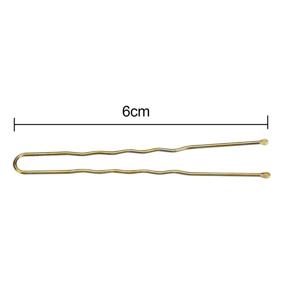 img 2 attached to 💇 300 Bun Hair Bobby Pins U Shaped Pin with Box: Ideal Hair Grips for Ballet Hair Net - 6 CM/2.3 inch Golden